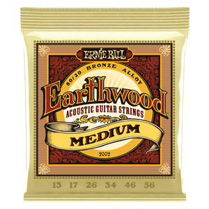 Ernie Ball 2002 Earthwood Medium 80/20 Bronze Acoustic Guitar Strings 13-56