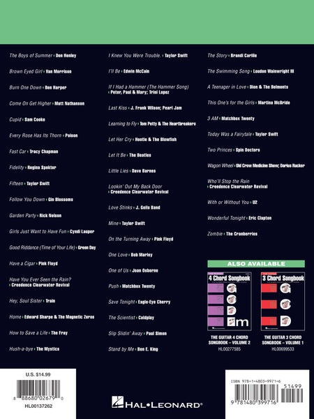 Hal Leonard 4 Chord Songbook Volume 1