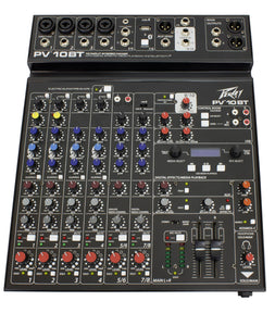 Peavey PV® 10BT Compact 10 Channel Mixer with Bluetooth