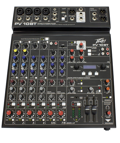Peavey PV® 10BT Compact 10 Channel Mixer with Bluetooth