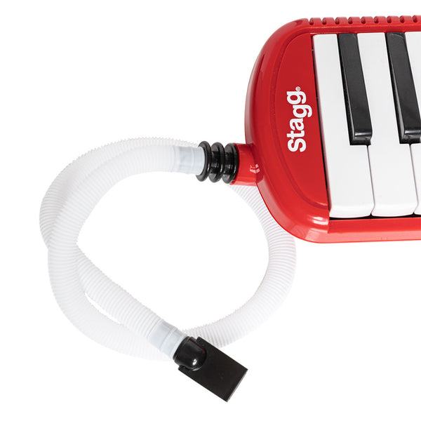 Stagg MELOSTA37RD Red Plastic Melodica with 37 Keys and Black Bag