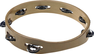 Stagg STA-3110 10" Headless Wooden Tambourine with 1 Row of Jingles