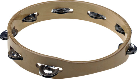 Stagg STA-3110 10" Headless Wooden Tambourine with 1 Row of Jingles