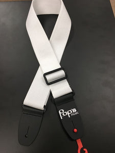 M8POLY-WHITE Pop's Logo Strap