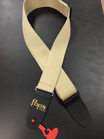 M8POLY-TAN Pop's Logo Strap