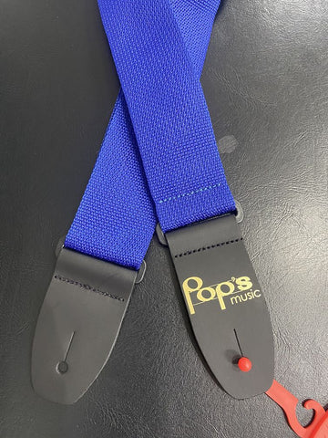 M8POLY-BLUE Pop's Logo Strap