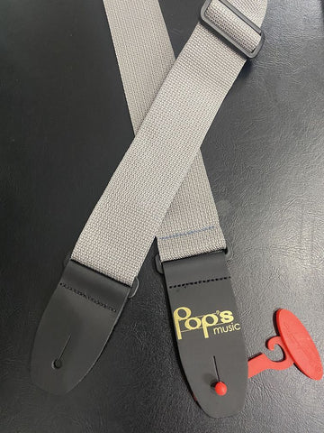 M8POLY-GRY Pop's Logo Strap