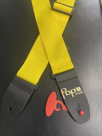 M8POLY-YEL Pop's Logo Strap