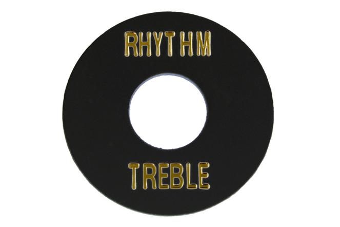 Allparts AP-0663-023 RHYTHM AND TREBLE SWITCH RING Black