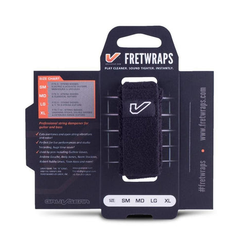 FretWraps 1 Pack Medium Black FW-1PK-MD