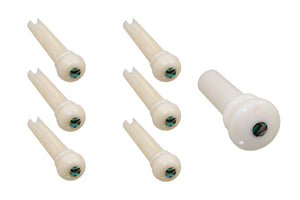 Allparts BP-2854-081 CAMEL BONE GUITAR BRIDGE PINS Abalone Dot