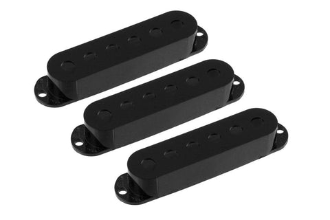 Allparts PC-0406-023 SET OF 3 PLASTIC PICKUP COVERS FOR STRATOCASTER® Black