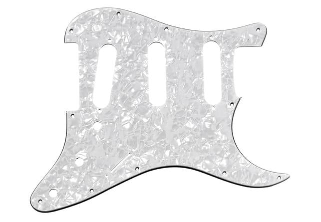 Allparts PG-0552-055 11-HOLE PICKGUARD FOR STRATOCASTER® White Pearloid