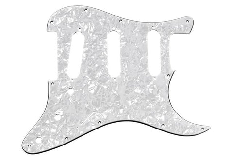 Allparts PG-0552-055 11-HOLE PICKGUARD FOR STRATOCASTER® White Pearloid