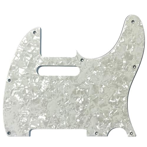 Allparts PG-0562-055 8-HOLE PICKGUARD FOR TELECASTER® White Pearloid