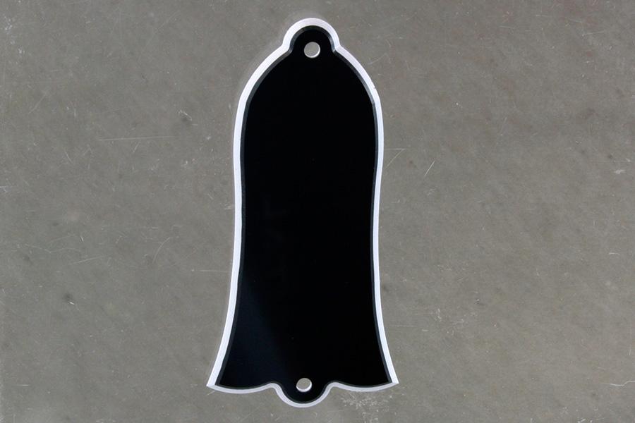 Allparts PG-9485-023 BELL SHAPED TRUSS ROD COVER FOR GIBSON® Black with White Outline