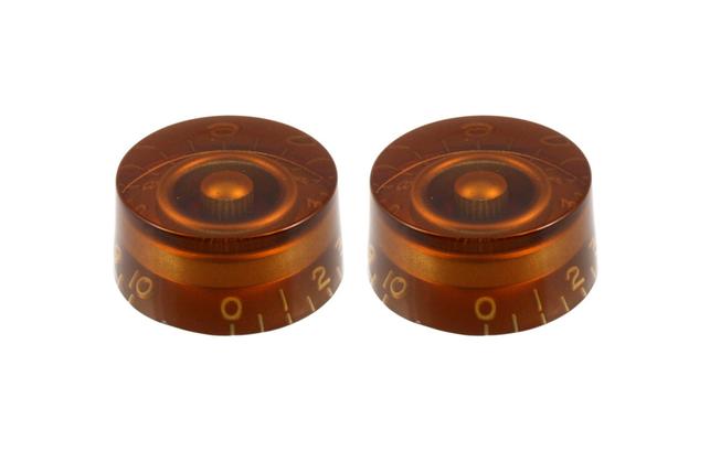 Allparts PK-0130-022 SET OF 2 VINTAGE-STYLE SPEED KNOBS Amber