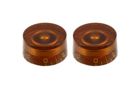 Allparts PK-0130-022 SET OF 2 VINTAGE-STYLE SPEED KNOBS Amber