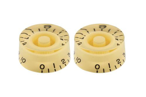 Allparts PK-0130-028 SET OF 2 VINTAGE-STYLE SPEED KNOBS Cream