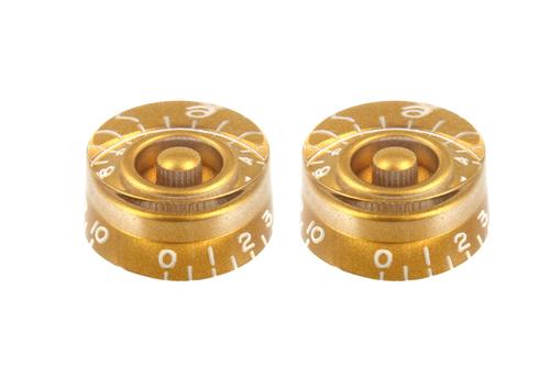 Allparts PK-0130-032 SET OF 2 VINTAGE-STYLE SPEED KNOBS Gold