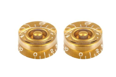 Allparts PK-0130-032 SET OF 2 VINTAGE-STYLE SPEED KNOBS Gold