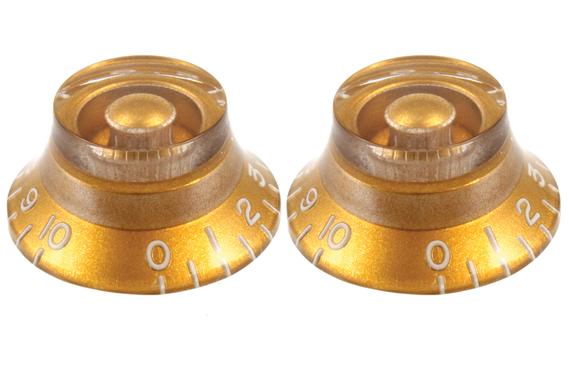 Allparts PK-0140-032 SET OF 2 VINTAGE-STYLE BELL KNOBS Gold