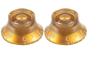 Allparts PK-0140-032 SET OF 2 VINTAGE-STYLE BELL KNOBS Gold