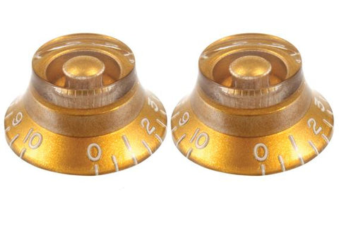 Allparts PK-0140-032 SET OF 2 VINTAGE-STYLE BELL KNOBS Gold