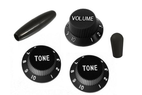Allparts PK-0178-023 COMPLETE KNOB SET FOR STRATOCASTER® Black