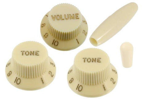 Allparts PK-0178-048 COMPLETE KNOB SET FOR STRATOCASTER® Cream