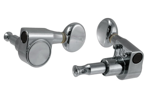 Allparts TK-7590-010 6-IN-LINE 2-PIN TUNER SET Chrome