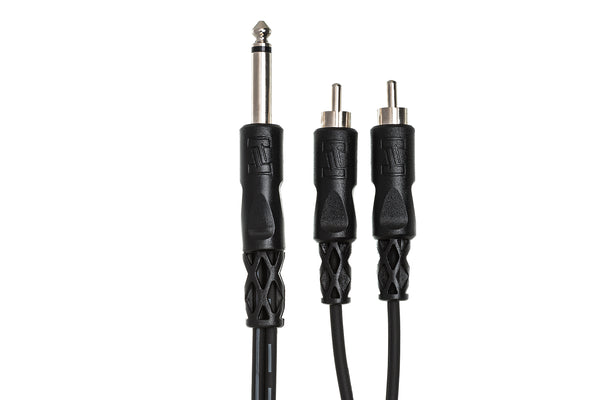 Hosa Y Cable 1/4 in TS to Dual RCA CYR-102