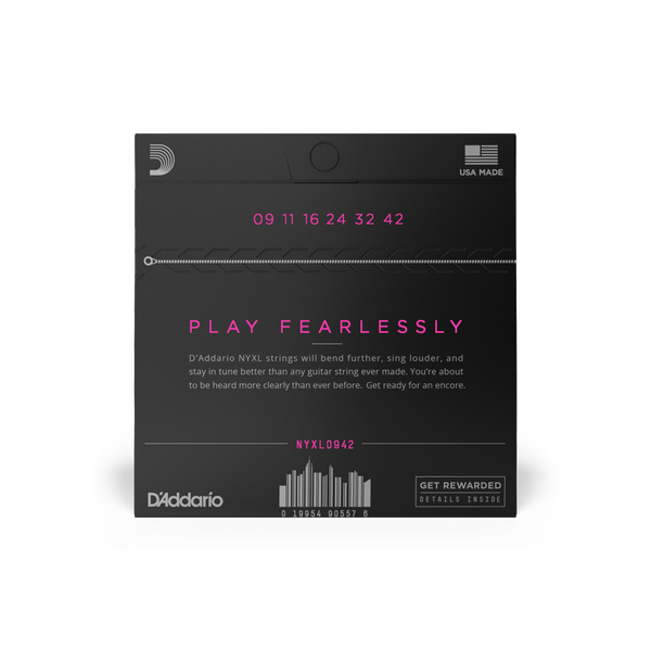 D'Addario NYXL0942 Nickel Wound Electric Guitar Strings, Super Light Gauge 09-42