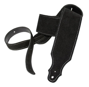 Franklin 2.5" Purist Suede Guitar Strap Black 3B-BK-S