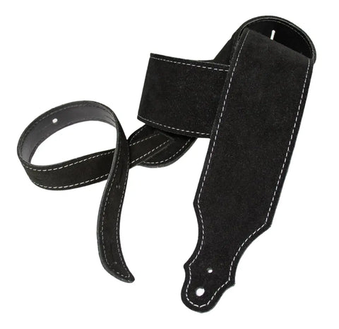 Franklin 2.5" Purist Suede Guitar Strap Black 3B-BK-S
