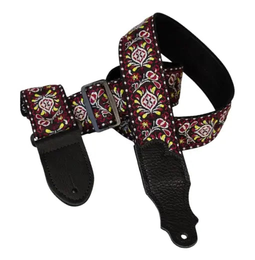 Franklin Retro Folk Weave Guitar Strap Red F1-R