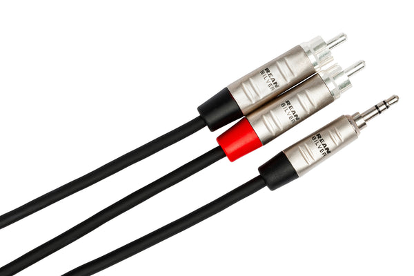 Hosa Pro Stereo Breakout REAN 3.5 mm TRS to Dual RCA HMR-006Y 6'