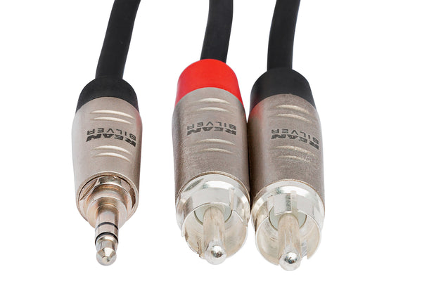 Hosa Pro Stereo Breakout REAN 3.5 mm TRS to Dual RCA HMR-006Y 6'