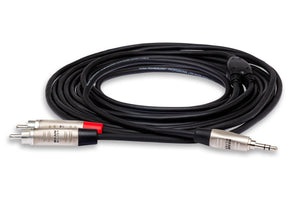 Hosa Pro Stereo Breakout REAN 3.5 mm TRS to Dual RCA HMR-006Y 6'