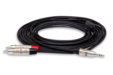 Hosa Pro Stereo Breakout REAN 3.5 mm TRS to Dual RCA HMR-006Y 6'