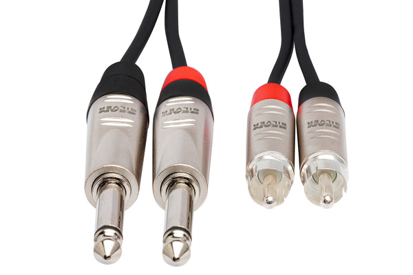 Hosa Pro Stereo Interconnect Dual REAN 1/4 in TS to RCA 5'