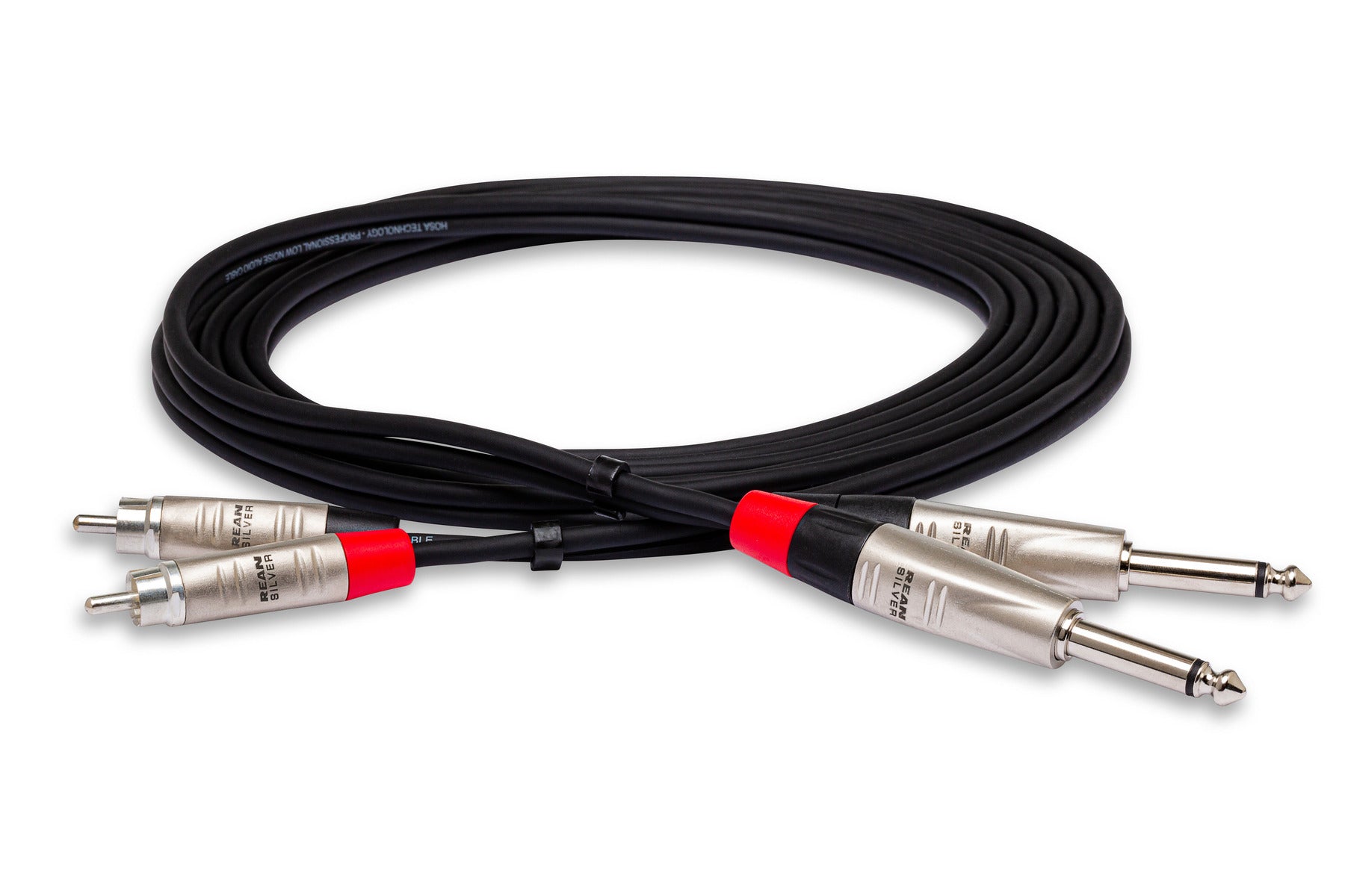 Hosa Pro Stereo Interconnect Dual REAN 1/4 in TS to RCA 5'