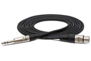 Hosa Pro Balanced Interconnect REAN XLR3F to 1/4 in TRS 5' HXS-005