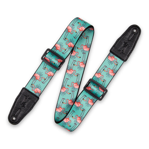 Levy's MPD2-121 Polyester Guitar Strap Flamingos