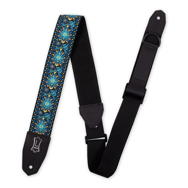 Levy's MRHHT-04 Right Height Strap w/ Woven Blue Black Gold Motif
