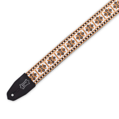 Levy's MRHHT-07 Right Height Strap w/ Woven White Black Gold Motif