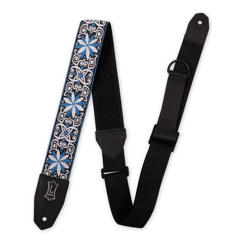 Levy's MRHHT-10 Right Height Strap w/ Woven Blue White Black Motif