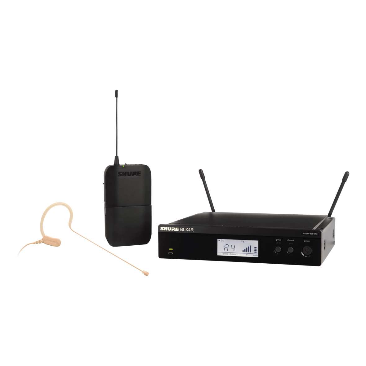 Shure BLX14R/MX53 Wireless Rack-mount Presenter System with MX153 Earset Microphone H-11
