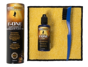 Music Nomad F-ONE Unfinished Fretboard Care Kit - Oil, Cloth, Brush MN125
