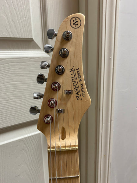 Nashville Guitar Works Double Cut Electric Blue with Maple Fretboard 135BL